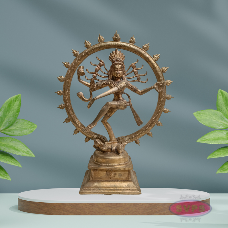 Panchalogham Nataraja Idol – 10 Inch Traditional Shiva Statue