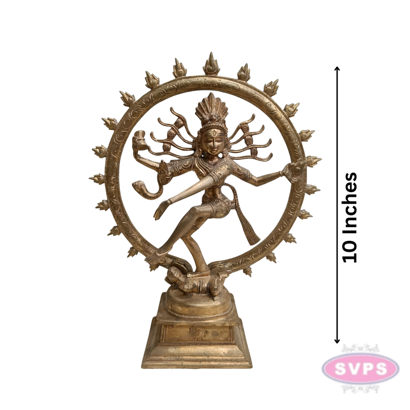 Panchalogham Nataraja Idol – 10 Inch Traditional Shiva Statue