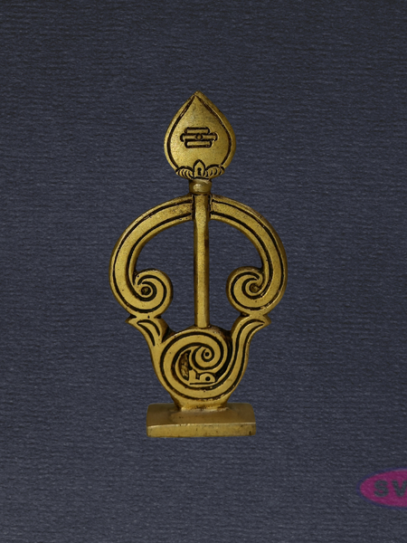Brass Om Vel Idol Stand – Spiritual Decor for Home & Office