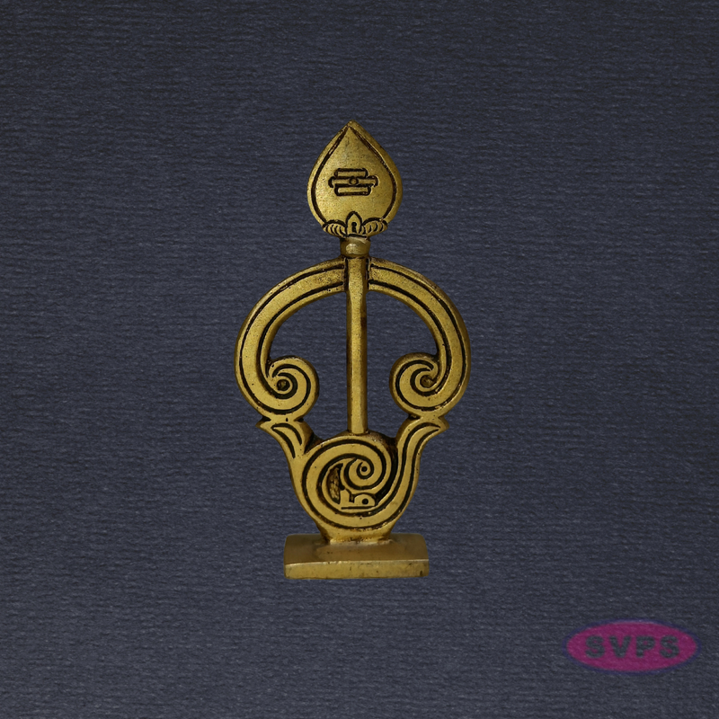 Brass Om Vel Idol Stand – Spiritual Decor for Home & Office