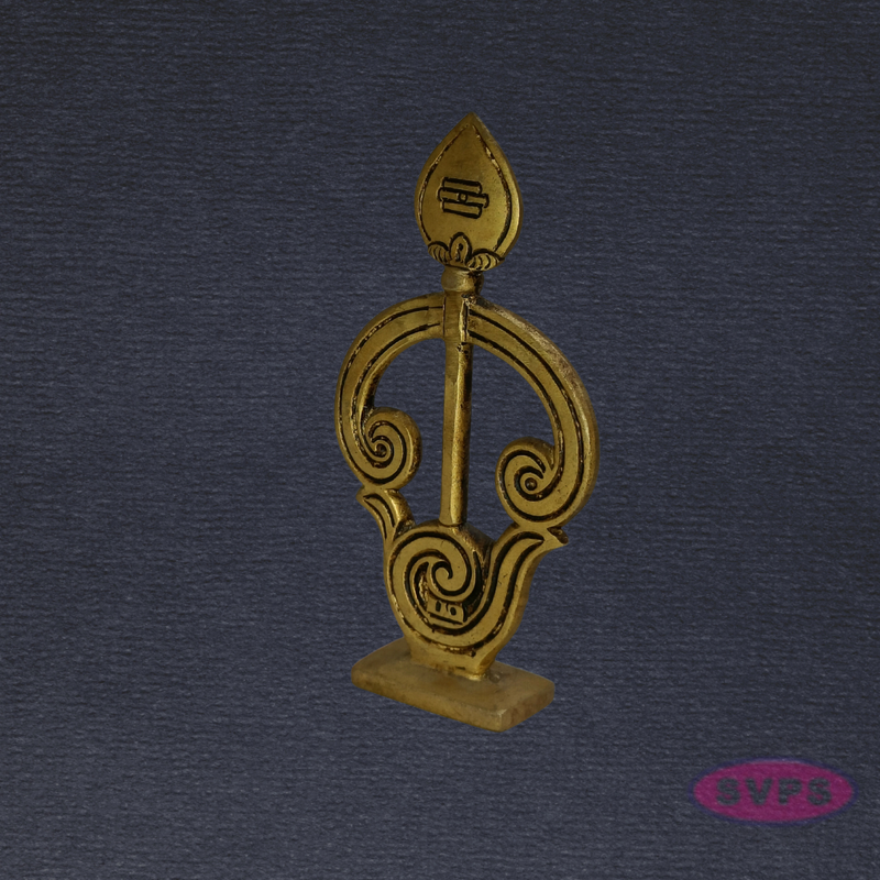 Brass Om Vel Idol Stand – Spiritual Decor for Home & Office