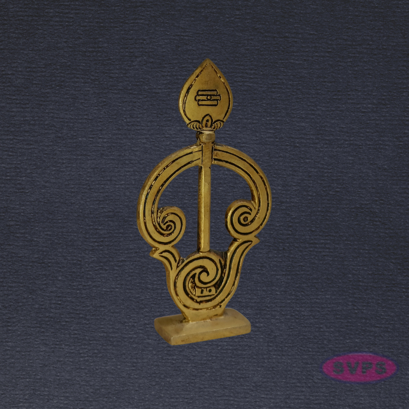 Brass Om Vel Idol Stand – Spiritual Decor for Home & Office