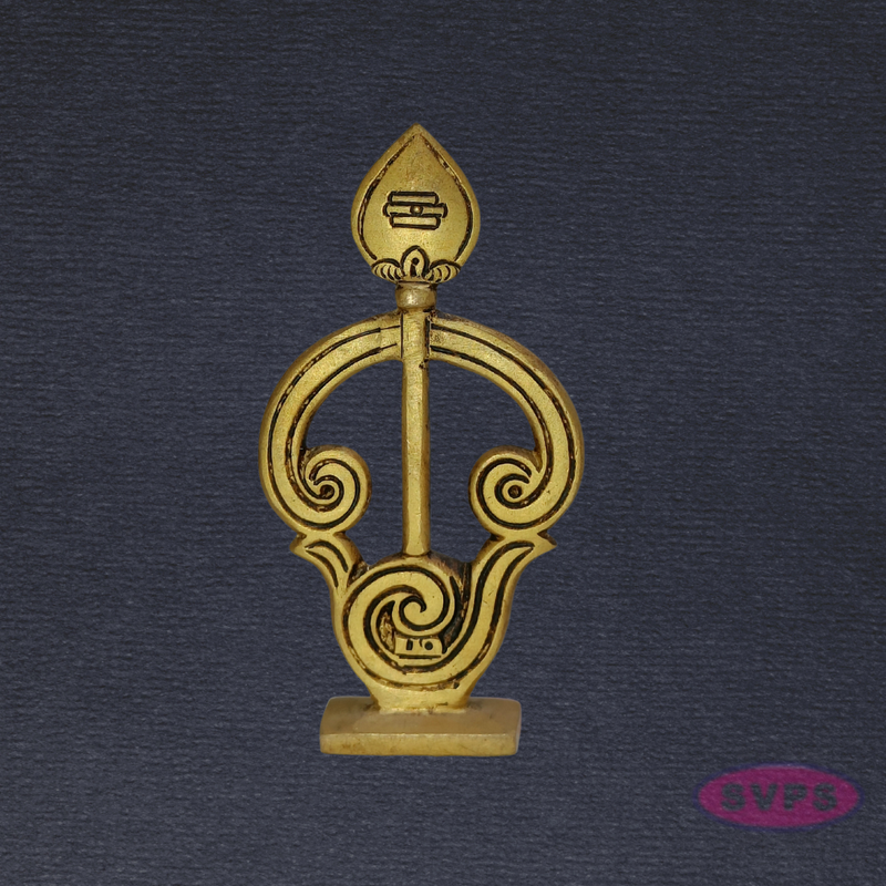 Brass Om Vel Idol Stand – Spiritual Decor for Home & Office