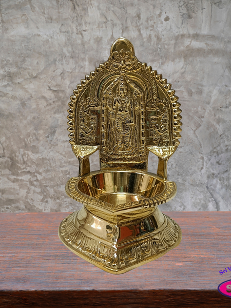 Brass Oppiliappan Vilakku – Traditional Perumal Oil Lamp for Pooja
