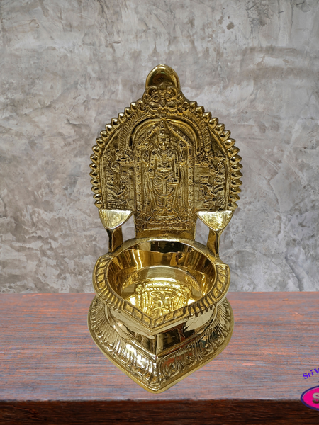 Brass Oppiliappan Vilakku – Traditional Perumal Oil Lamp for Pooja