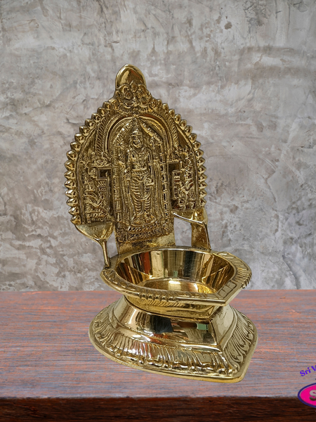 Brass Oppiliappan Vilakku – Traditional Perumal Oil Lamp for Pooja