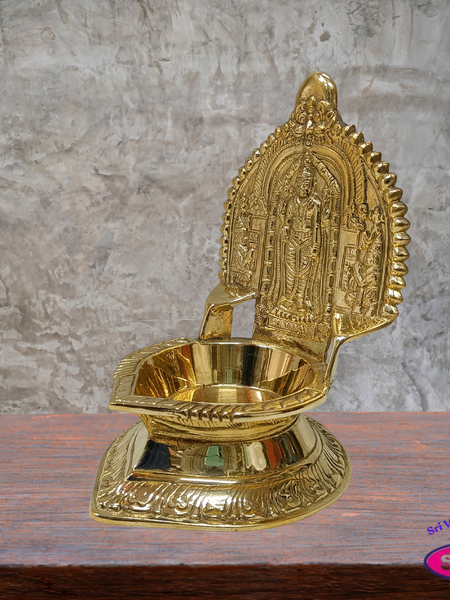 Brass Oppiliappan Vilakku – Traditional Perumal Oil Lamp for Pooja