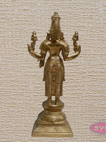 10” Panchaloha Goddess Lakshmi Statue for Pooja Room & Home Temple
