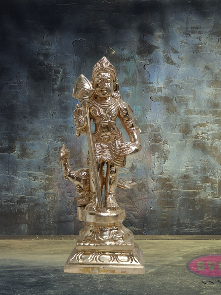 Panchaloha Murugan Swamy Idol with Vel & Mayil – Sacred Hindu God Statue for Home Temple