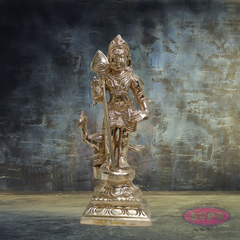 Panchaloha Murugan Swamy Idol with Vel & Mayil – Sacred Hindu God Statue for Home Temple