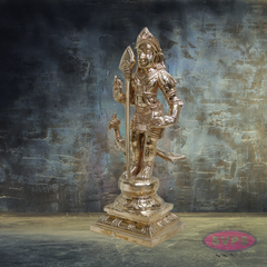 Panchaloha Murugan Swamy Idol with Vel & Mayil – Sacred Hindu God Statue for Home Temple