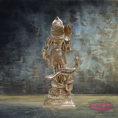 Panchaloha Murugan Swamy Idol with Vel & Mayil – Sacred Hindu God Statue for Home Temple