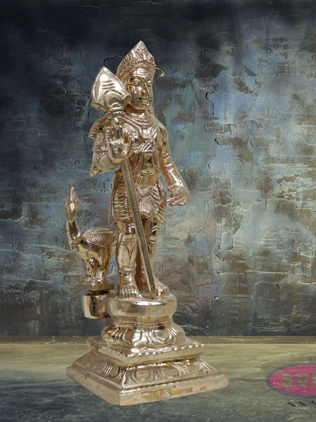 Panchaloha Murugan Swamy Idol with Vel & Mayil – Sacred Hindu God Statue for Home Temple