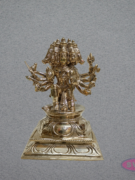 Panchaloha Panchamukhi Hanuman Idol (6 Inches) | Hindu God Statue for Home Temple, Pooja Room & Gifting
