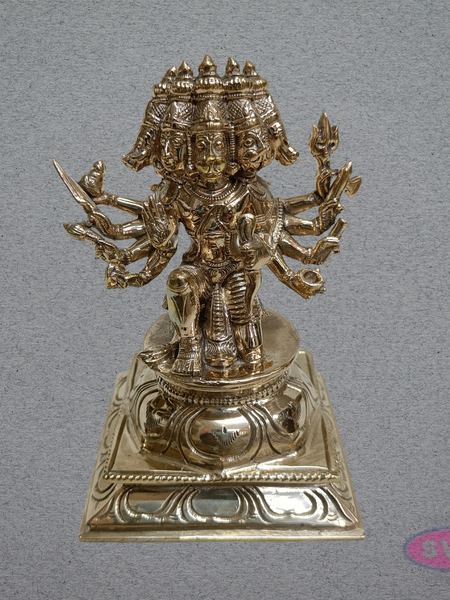 Panchaloha Panchamukhi Hanuman Idol (6 Inches) | Hindu God Statue for Home Temple, Pooja Room & Gifting