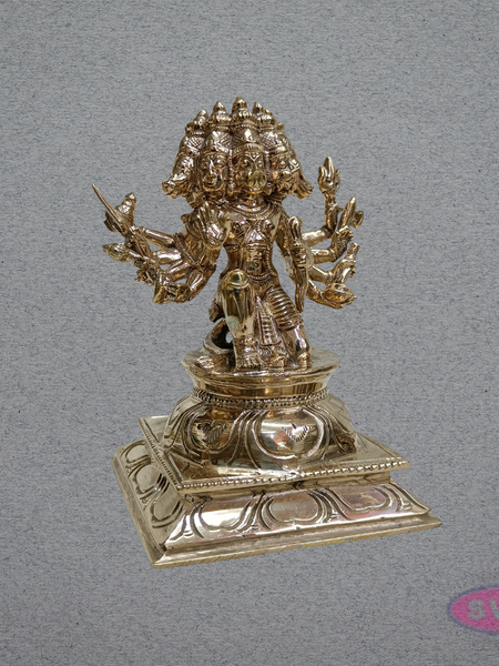 Panchaloha Panchamukhi Hanuman Idol (6 Inches) | Hindu God Statue for Home Temple, Pooja Room & Gifting