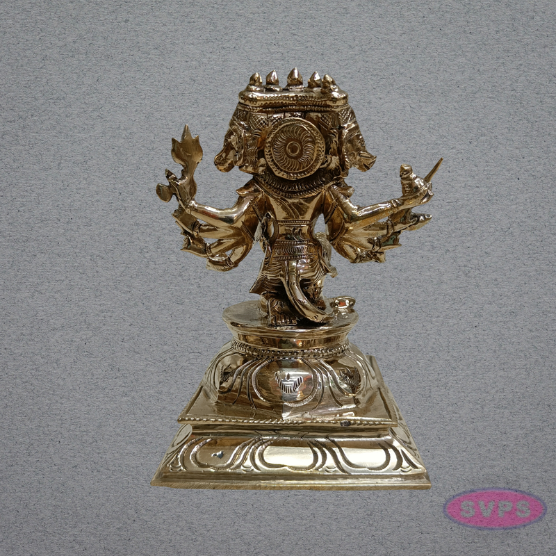 Panchaloha Panchamukhi Hanuman Idol (6 Inches) | Hindu God Statue for Home Temple, Pooja Room & Gifting