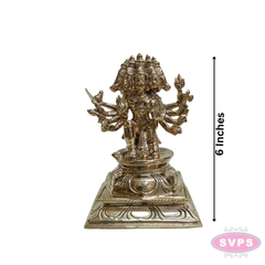 Panchaloha Panchamukhi Hanuman Idol (6 Inches) | Hindu God Statue for Home Temple, Pooja Room & Gifting