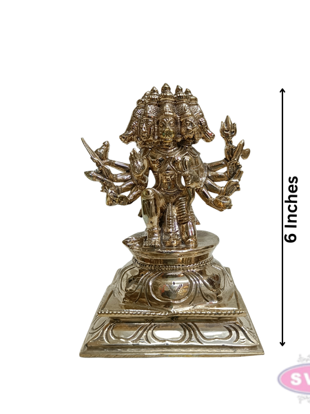 Panchaloha Panchamukhi Hanuman Idol (6 Inches) | Hindu God Statue for Home Temple, Pooja Room & Gifting
