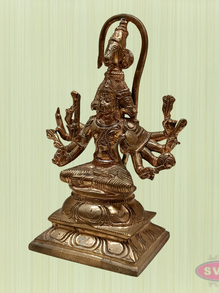 Handcrafted Panchamukhi Hanuman Panchaloha  Statue