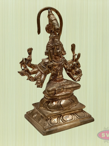 Handcrafted Panchamukhi Hanuman Panchaloha  Statue