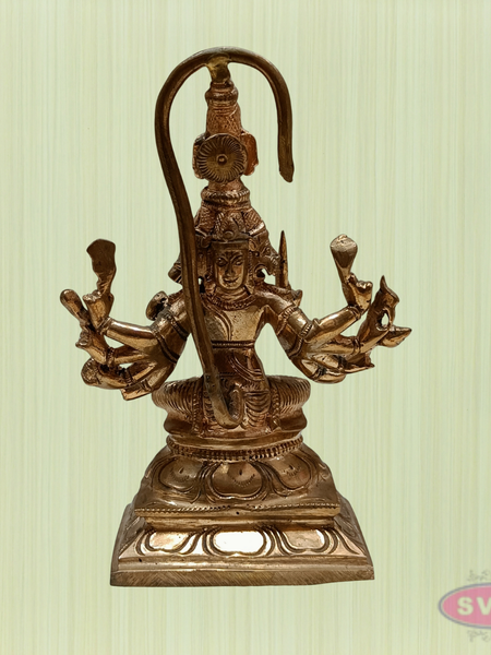 Handcrafted Panchamukhi Hanuman Panchaloha  Statue