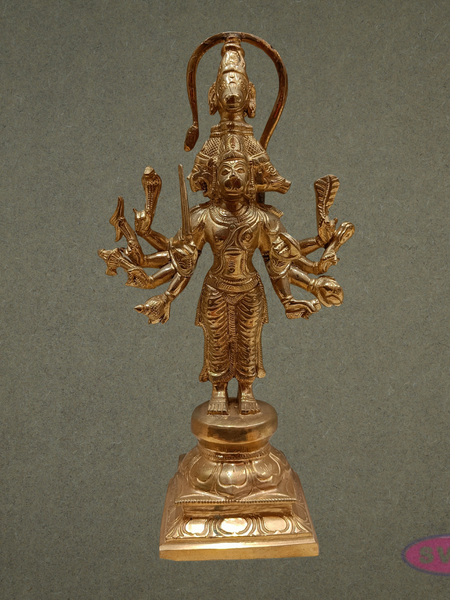 Panchmukhi Hanuman Standing Panchaloha Idol - 8 Inches