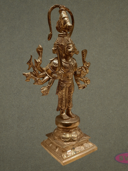 Panchmukhi Hanuman Standing Panchaloha Idol - 8 Inches