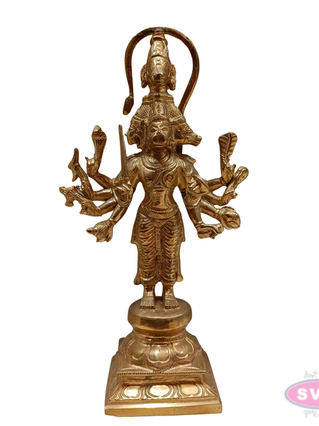 Panchmukhi Hanuman Standing Panchaloha Idol - 8 Inches