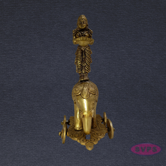 Pavai Vilakku with Elephant Base – Traditional Brass Lamp
