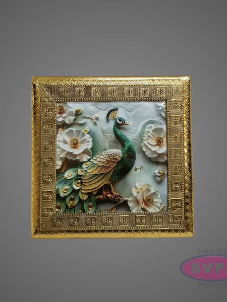 Decorative Peacock Design Pooja Manai – Premium Chowki for Home Temple