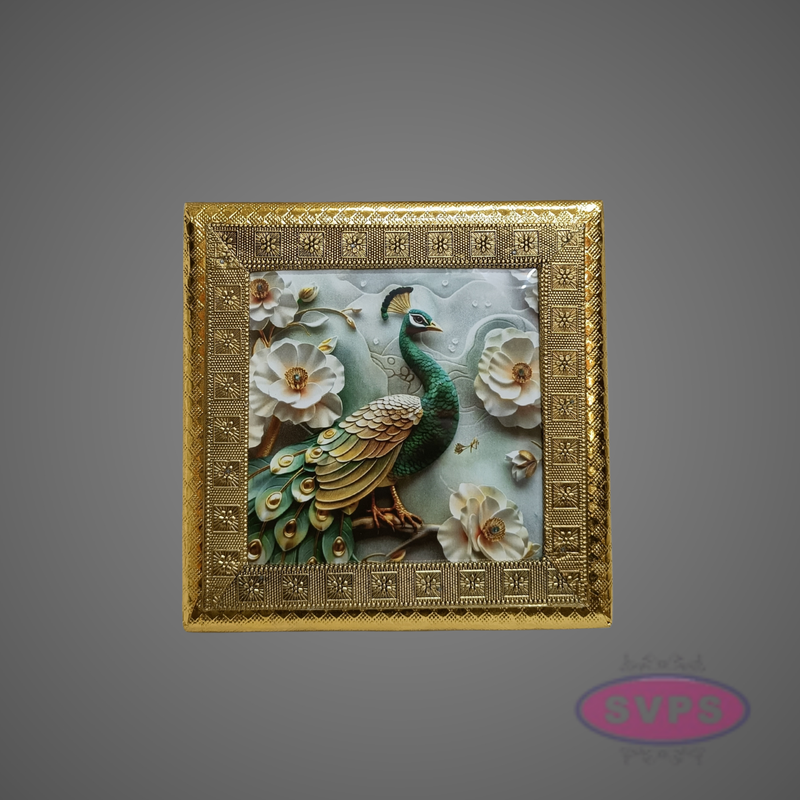 Decorative Peacock Design Pooja Manai – Premium Chowki for Home Temple