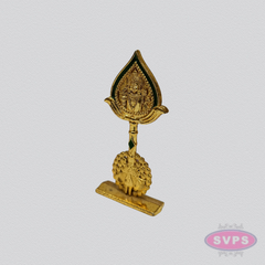 Murugan Vel Om with Peacock Gold Finish Car Dashboard Idol