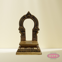 7 Inch Brass Thiruvachi (Prabhavali) for Puja | Decorative Arch for Idols