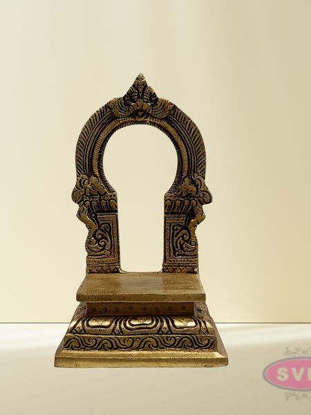 7 Inch Brass Thiruvachi (Prabhavali) for Puja | Decorative Arch for Idols