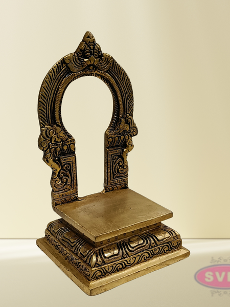 7 Inch Brass Thiruvachi (Prabhavali) for Puja | Decorative Arch for Idols