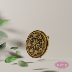 Tiny Brass Round Peedam 2.5” – Antique Finish Stand