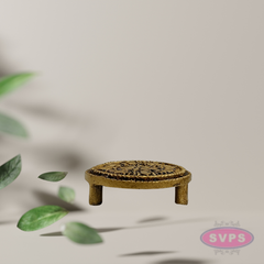 Mini Brass Round Peedam 2 Inch – Decorative Idol Stand