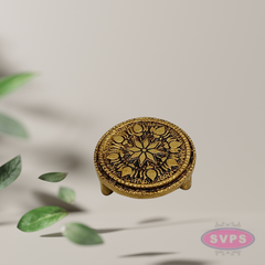 Mini Brass Round Peedam 2 Inch – Decorative Idol Stand