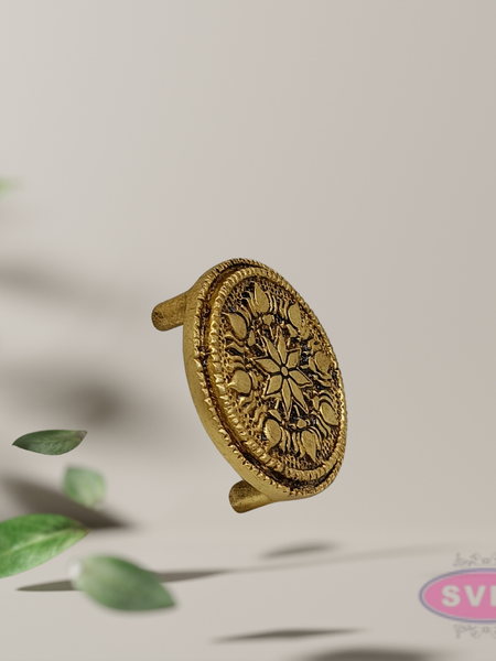 Mini Brass Round Peedam 2 Inch – Decorative Idol Stand