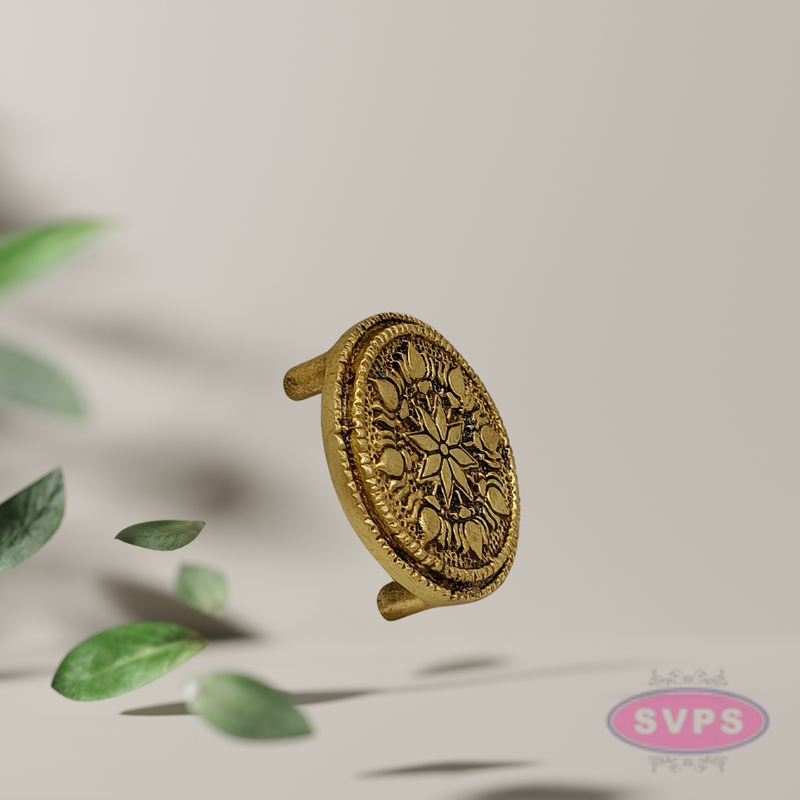 Mini Brass Round Peedam 2 Inch – Decorative Idol Stand