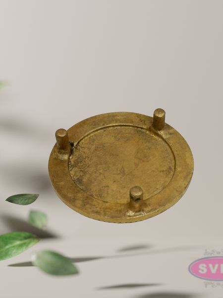 Brass Round Peedam 3 Inch – Compact Pooja Decor