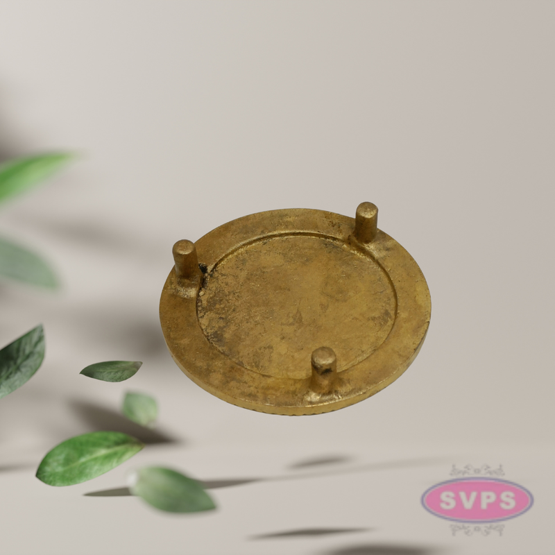 Brass Round Peedam 3 Inch – Compact Pooja Decor