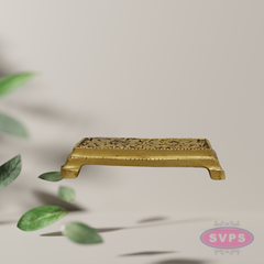 Brass Chowki for Puja – Rectangle Shape Bajot for God Idols & Home Temple