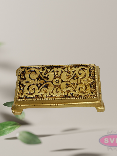 Brass Chowki for Puja – Rectangle Shape Bajot for God Idols & Home Temple