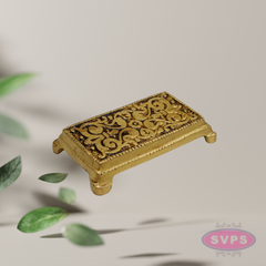 Brass Chowki for Puja – Rectangle Shape Bajot for God Idols & Home Temple