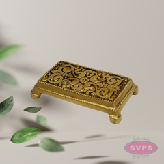Brass Chowki for Puja – Rectangle Shape Bajot for God Idols & Home Temple