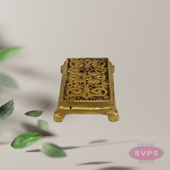 Brass Chowki for Puja – Rectangle Shape Bajot for God Idols & Home Temple