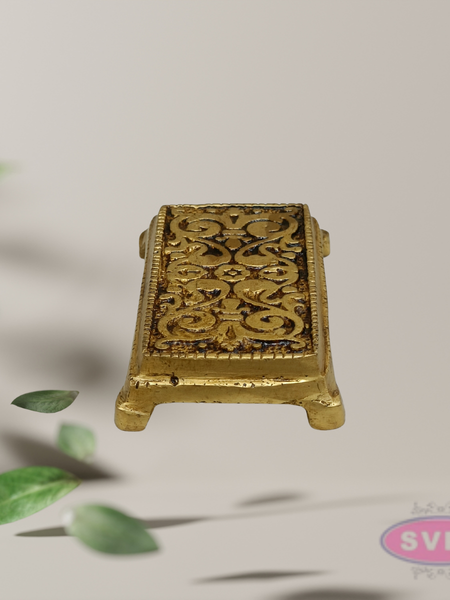 Brass Chowki for Puja – Rectangle Shape Bajot for God Idols & Home Temple