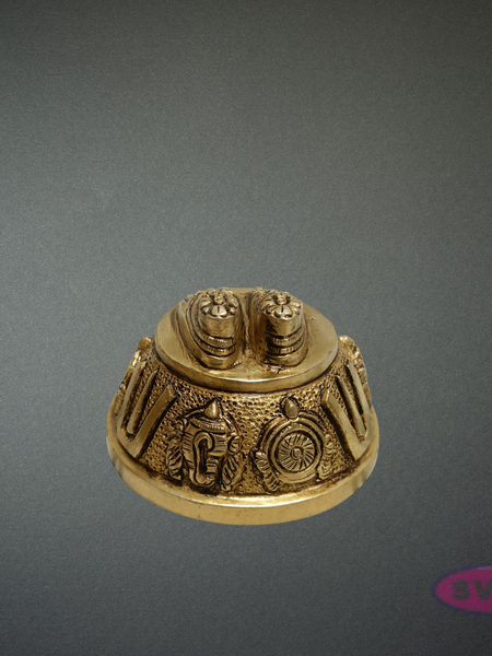 Brass Perumal Padam Idol | Divine Vishnu Thiruvadi for Home Temple Decor